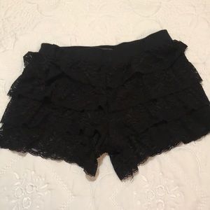 Black Lace Shorts